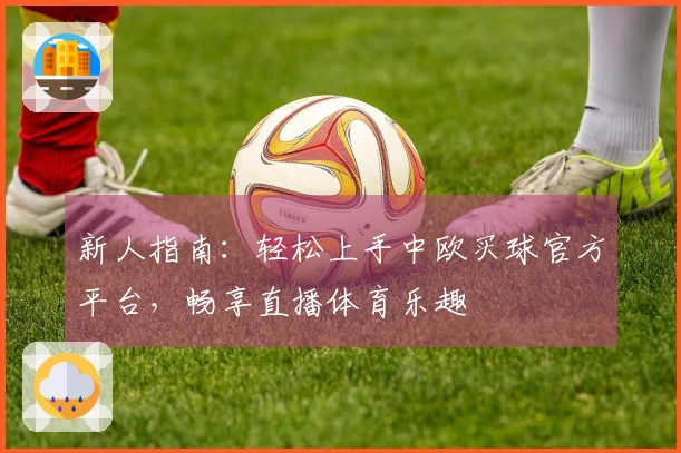 新人指南：轻松上手中欧买球官方平台，畅享直播体育乐趣