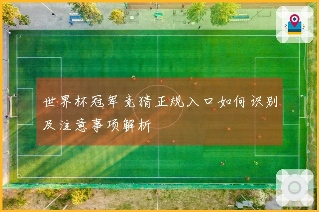 世界杯冠军竞猜正规入口如何识别及注意事项解析